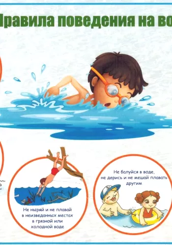 Правила поведения детей на воде в летний период времени